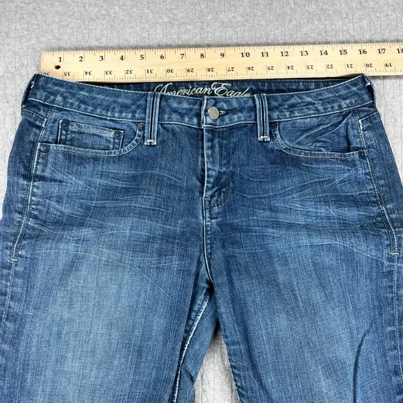 Vintage American Eagle Bootcut Jeans Women 10/31X27 Blue medium wash Mid Rise - Picture 4 of 12